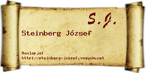 Steinberg József névjegykártya